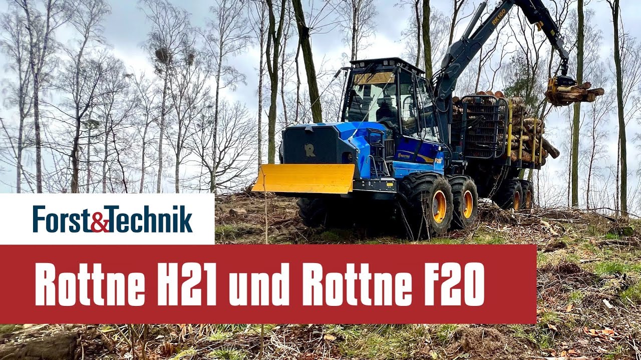 Zwei ganz Große: Harvester Rottne H21 D und Forwarder F20 D