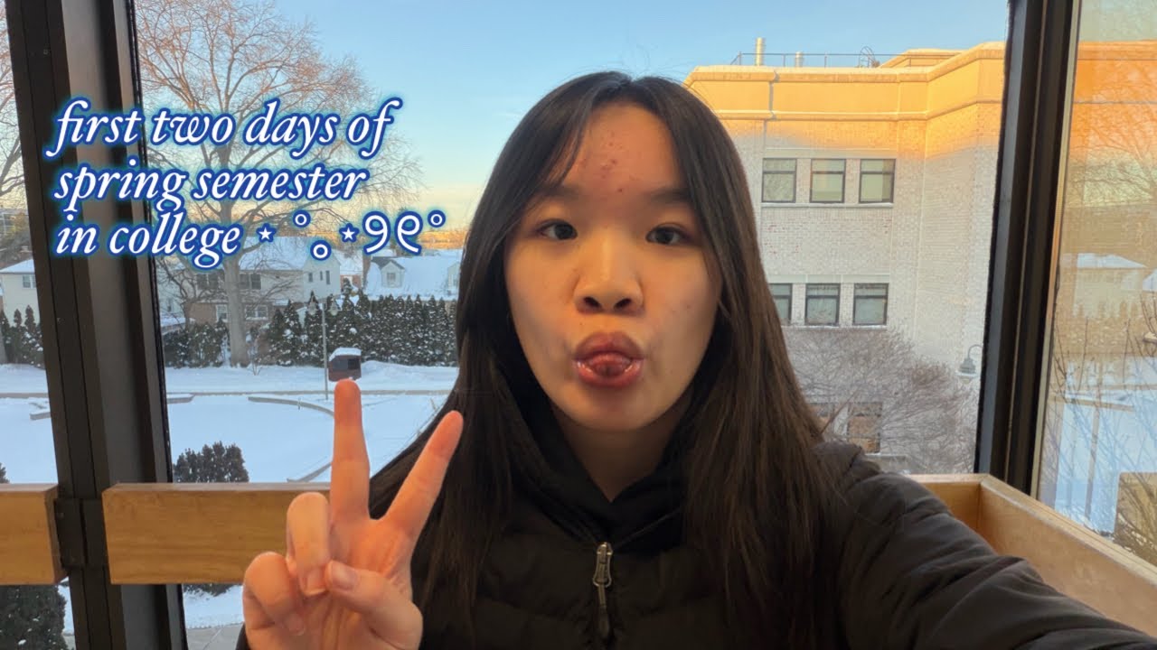 first two days of spring semester in college! vlog with my psych buddy, reviews of my classes, etc!