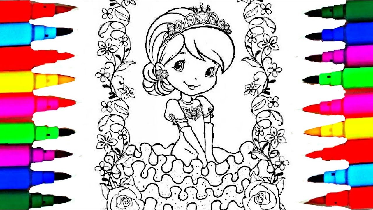 Coloring Book Strawberry Shortcake Princess Strawberrita Coloring pages l Kids Drawing and Coloring