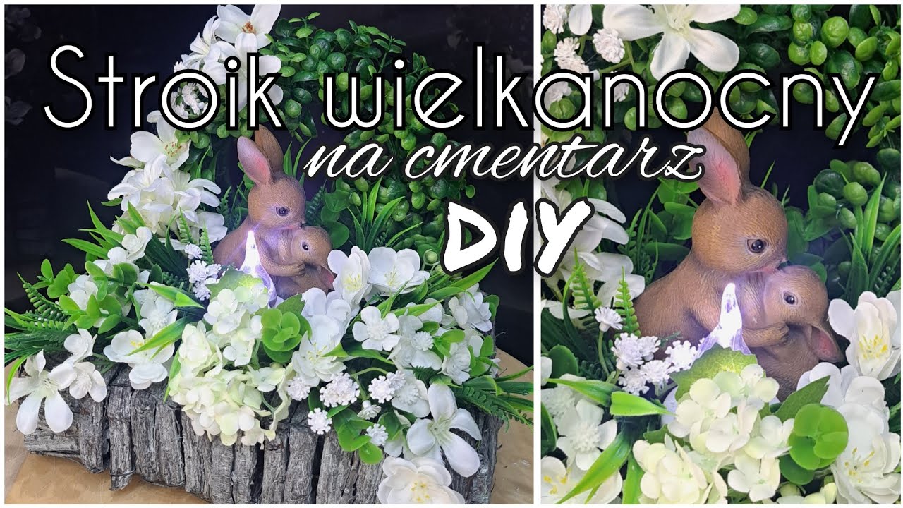 STROIK ŚWIĄTECZNY NA WIELKANOC Z BUKSZPANEM na cmentarz KROK PO KROKU DIY