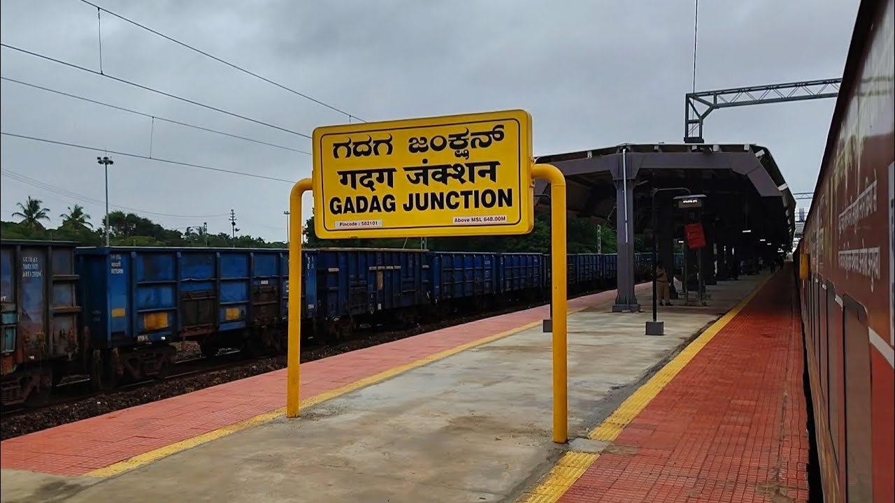 GADAG JN. Arrival & Loco Reversal | 17324 Full Train Journey EP-14