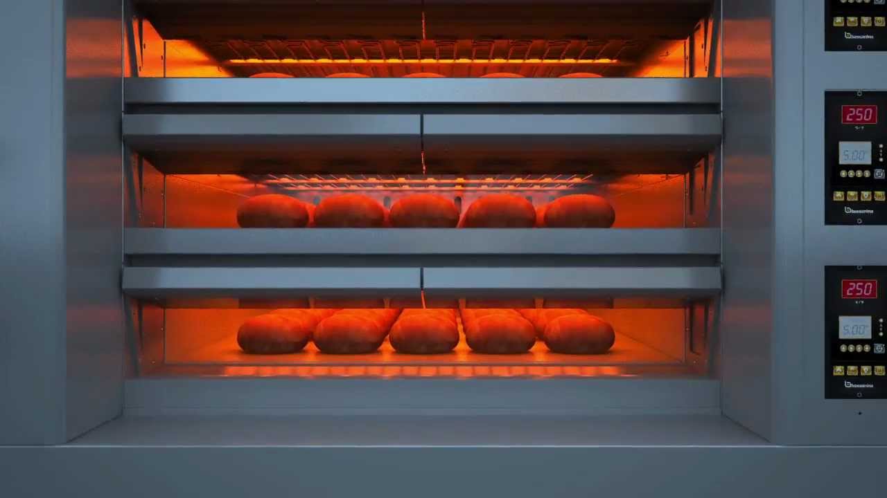 Forno industriale pane Video 3D