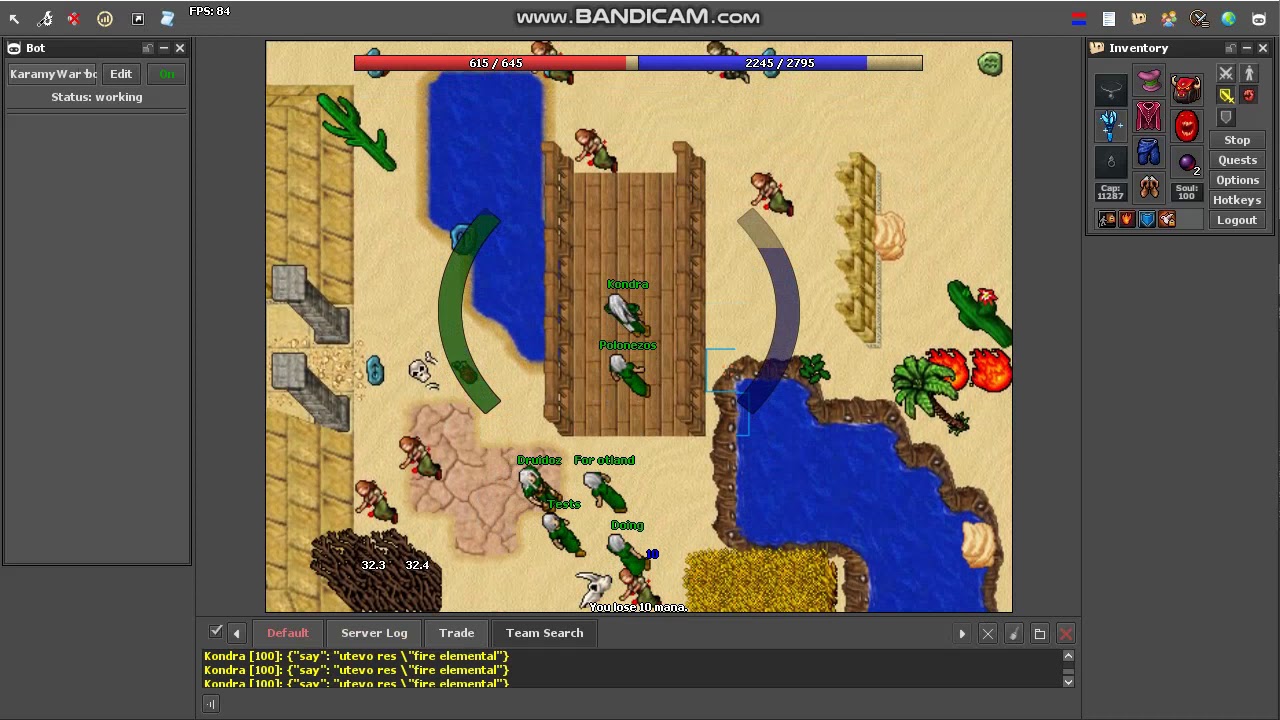 OTClientV8 BOT - karamy-war - magebomb