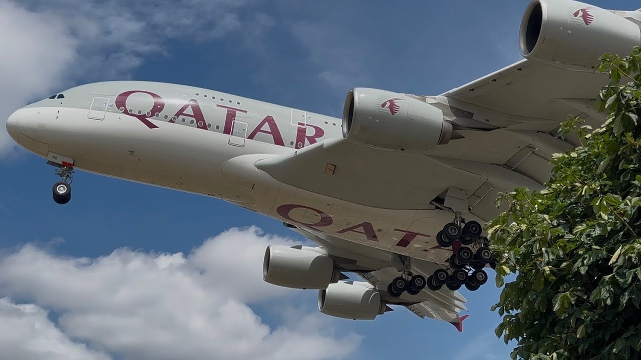 12 CLOSE UP Wide-body Landings | London Heathrow, Myrtle Avenue (Runway 27L)