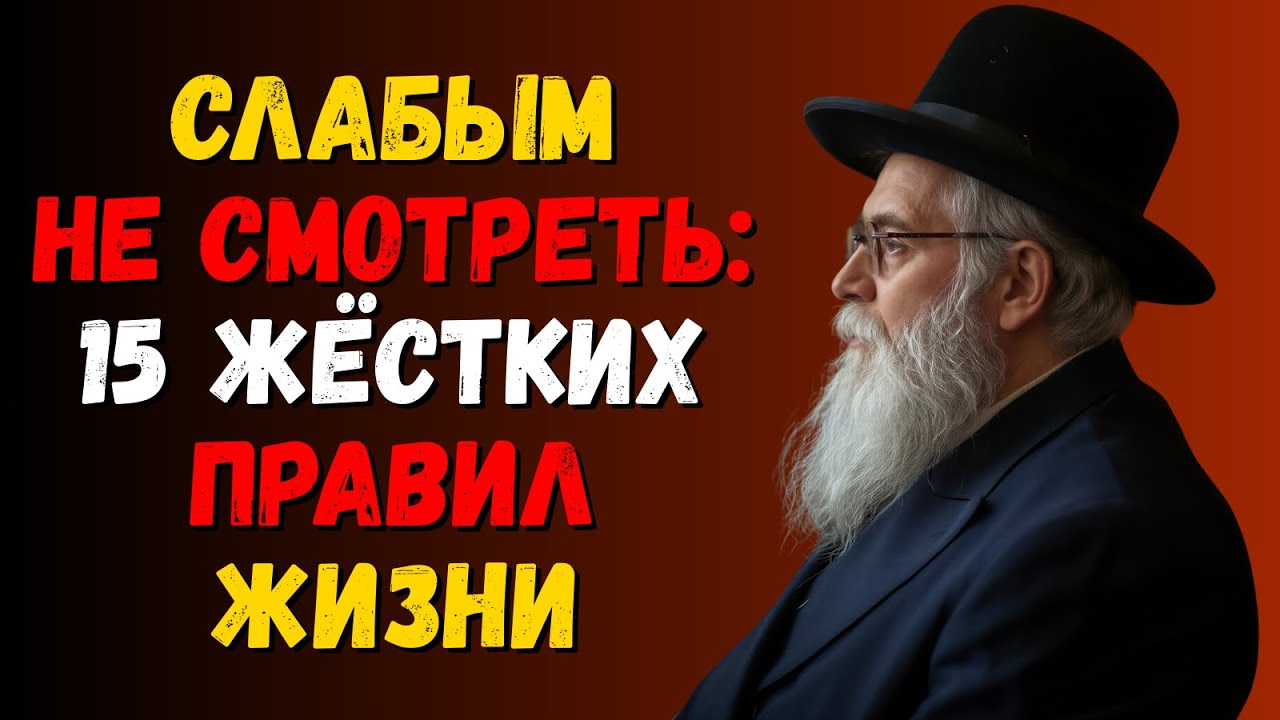 15 ЖЁСТКИХ правил жизни, которые НИКТО тебе не расскажет | Еврейская мудрость