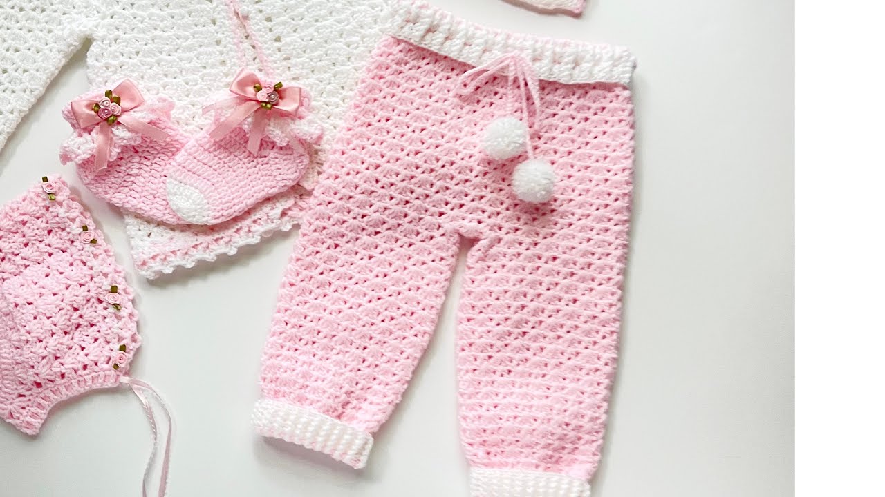 Pantalón a crochet para bebé paso a paso 9 a 12 meses CONJUNTOS PARA BEBÉ