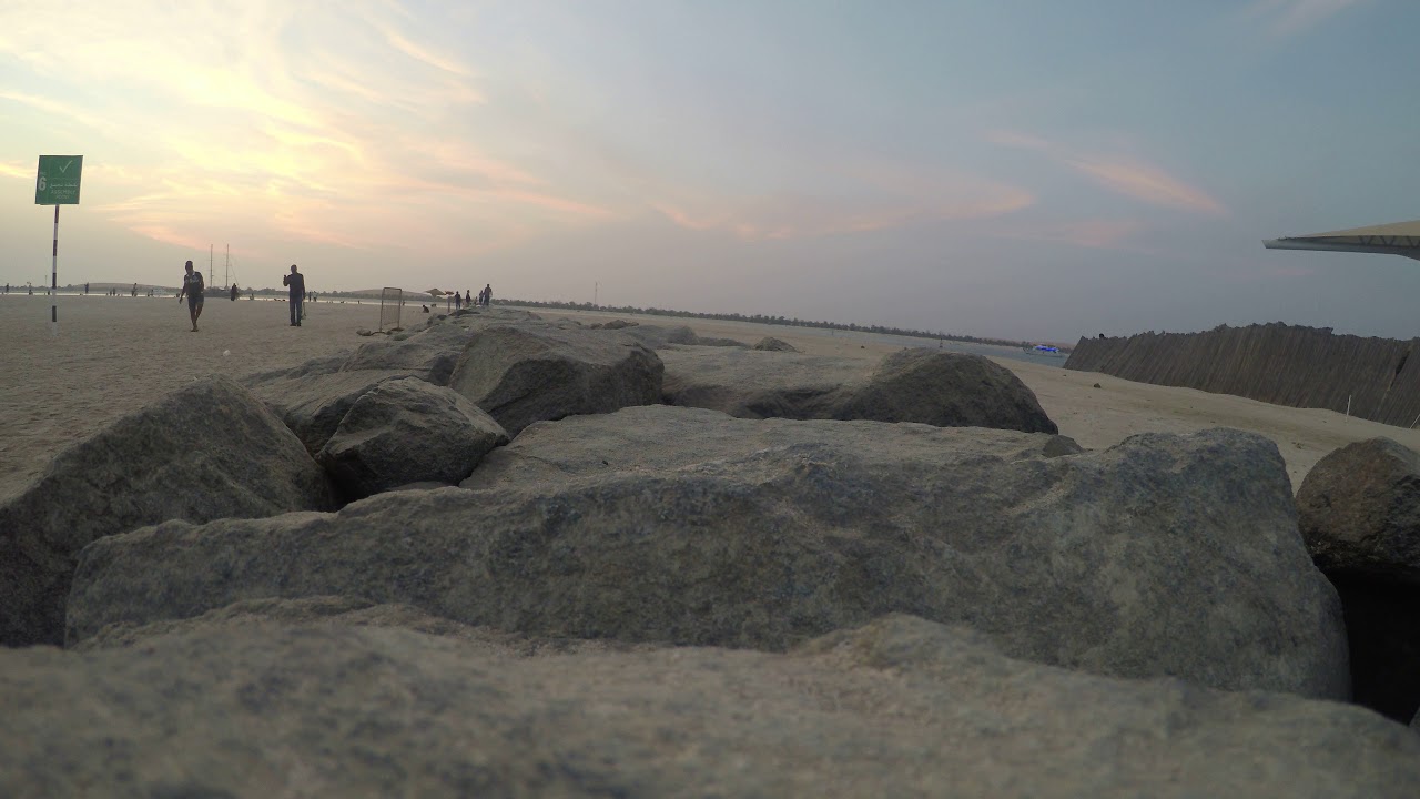 Magrib Prayer time at Abu Dhabi beach UAE