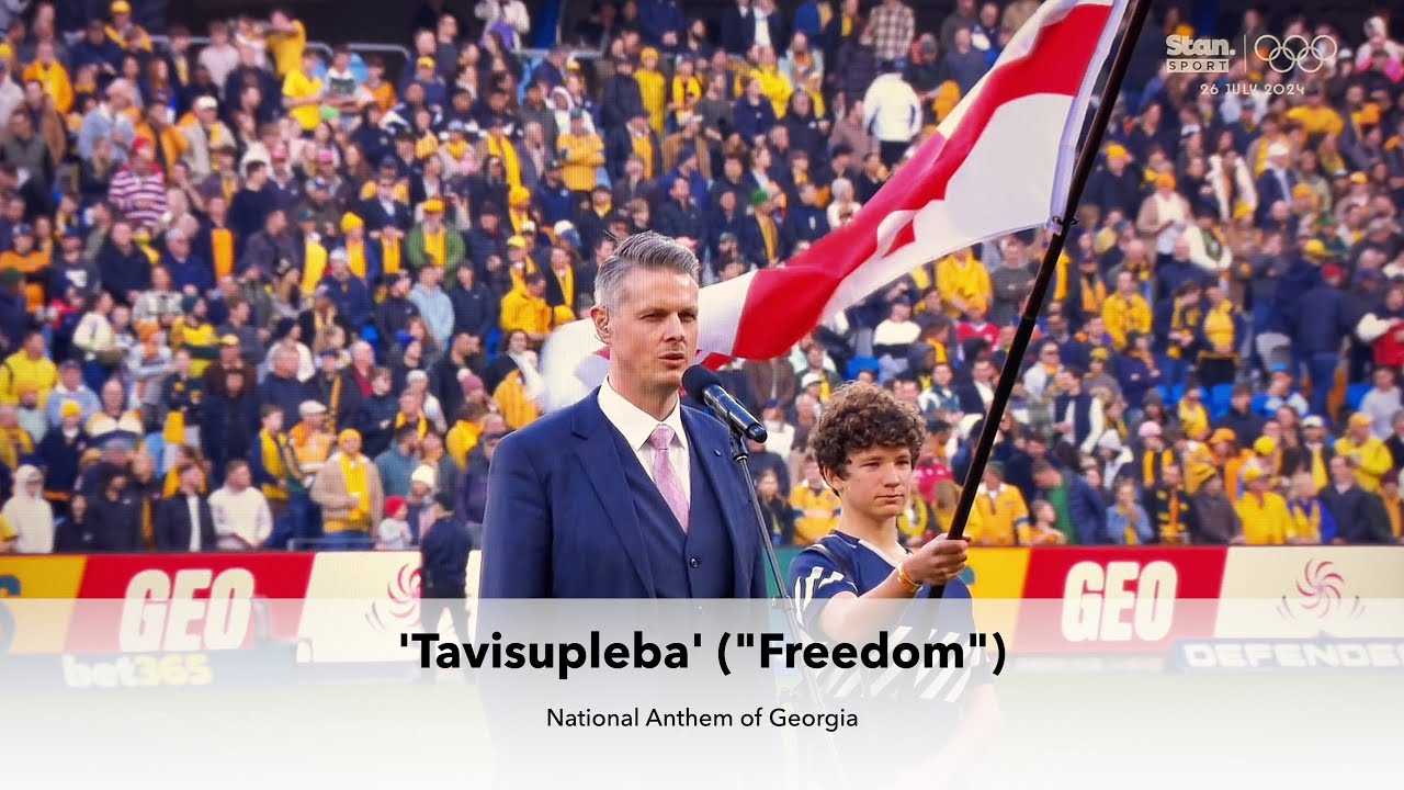 National Anthem of Georgia sung by Christopher Richardson Bass Baritone at Rugby Union Test Match