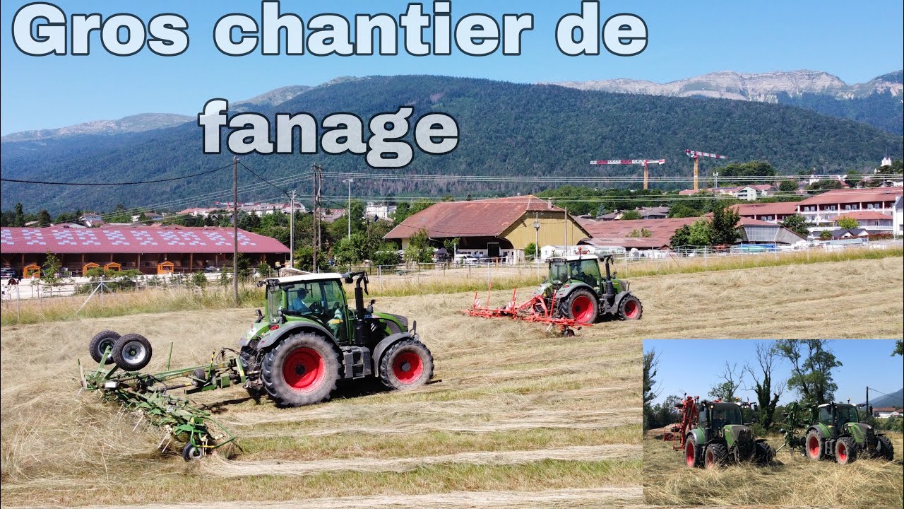 🇫🇷Gros chantier de fanage &agrave; 2🌾: fendt 312 et kuhn gf 8702 /fendt 514  et krone kwt 10.02 10