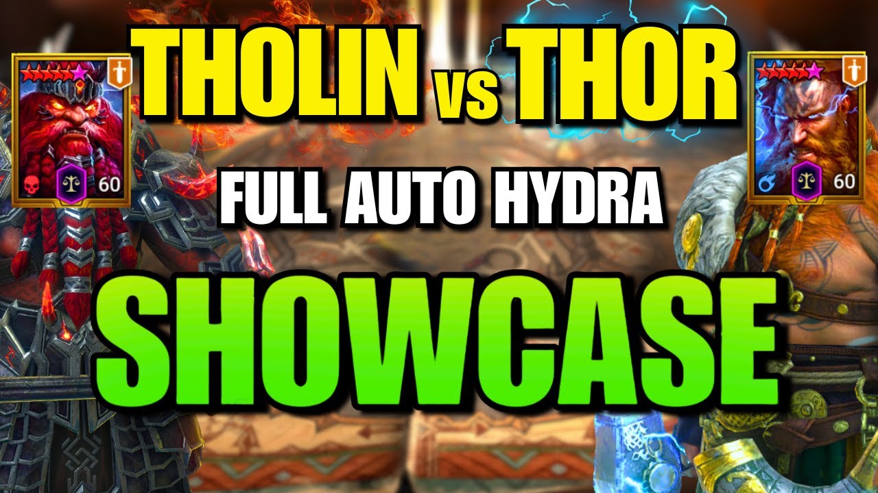 Tholin or Thor &ndash; Who WINS in Hydra? FULL AUTO Brutal Damage Test & Team Build | RAID: Shadow Legends