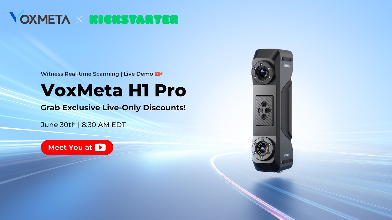 🔴VoxMeta H1 Pro Kickstarter Launch LIVE | Real-Time 3D Scanning Demo