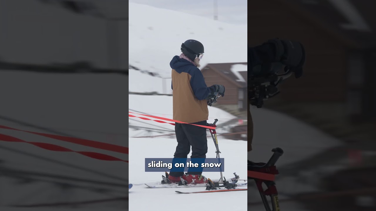 Adaptive Skiing with the Slider #adaptivesports #adaptiveskiing #shorts