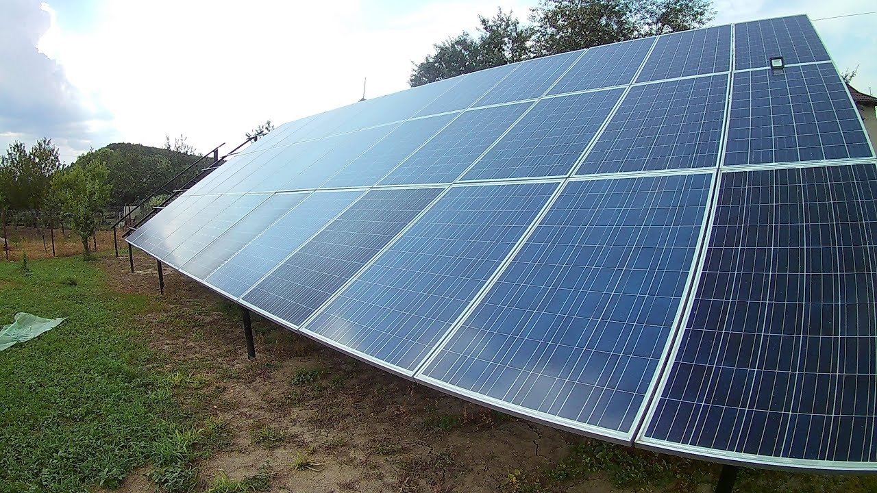 Montaj panouri fotovolatice,structura metalica si productie de energie astazi 30 iunie