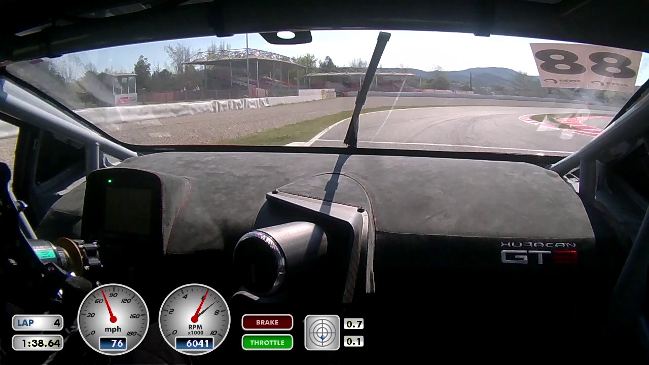 GT3 Barcelona Onboard Lamborghini Huracan GT3 Circuit de Barcelona Catalunya 1:46:32 Martin Konrad