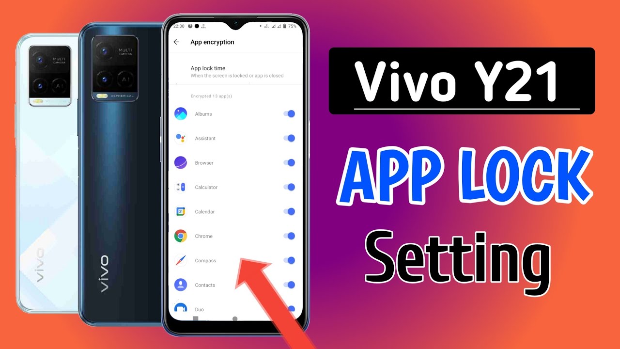 How to lock apps in vivo y21/vivo y21 me app lock kaise kare/app lock setting