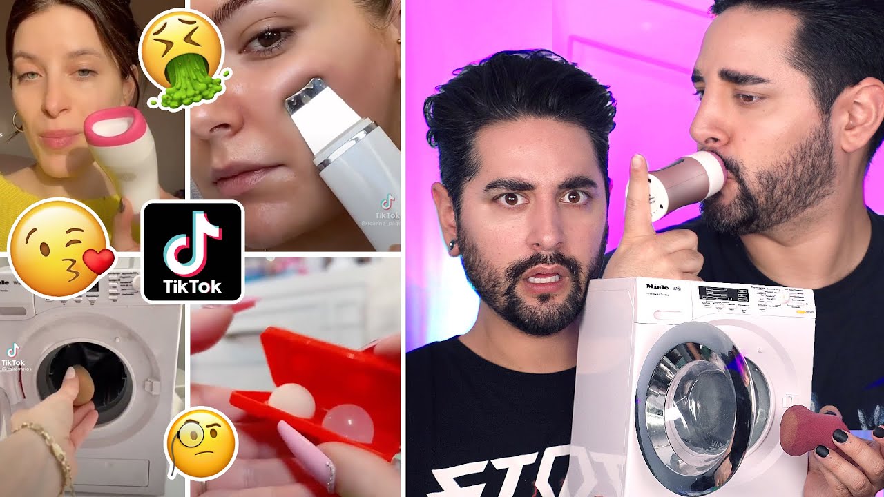 Testing THE BEST & WORST TikTok viral beauty gadgets! 💜🖤 The Welsh Twins