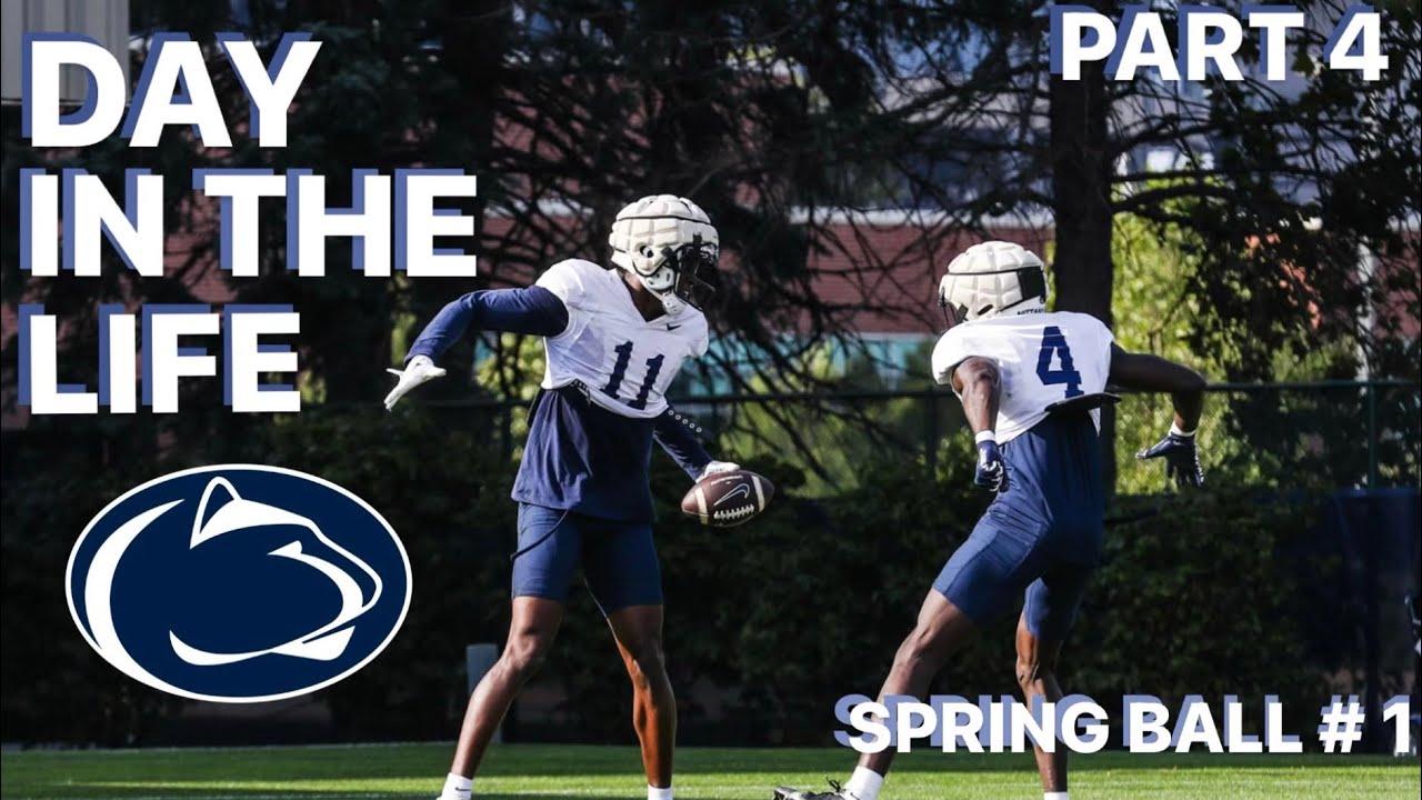 DAY in The LIFE of a PennState Football Player | First Day of Spring Ball Edition