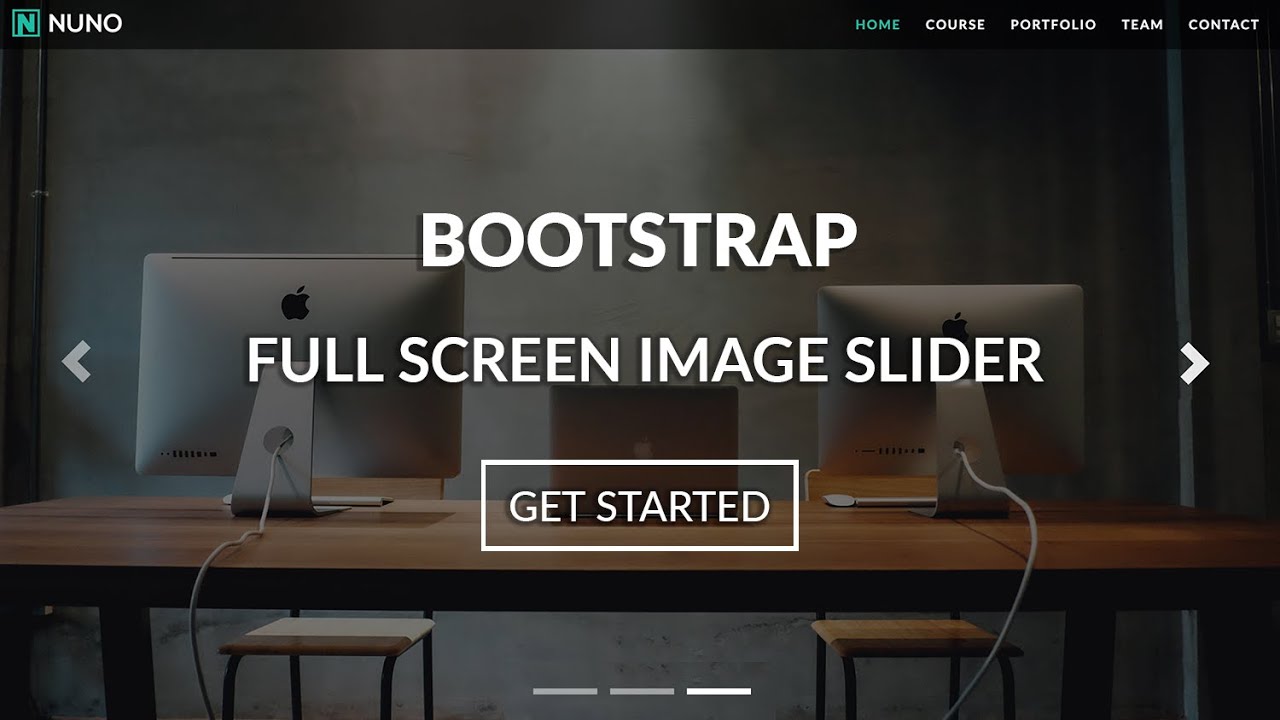Responsive Bootstrap Website A Full Screen Image Slider - Bootstrap, HTML & CSS