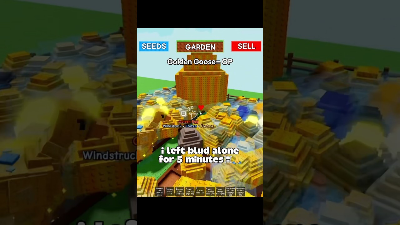 Golden Goose Made me RICH🤑 #growagarden #roblox #goldengoose