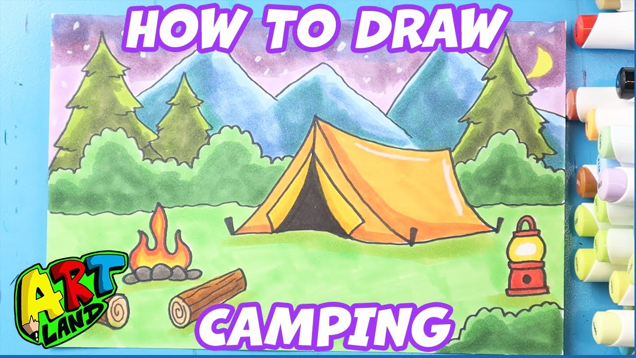 How to Draw Camping ⛺
