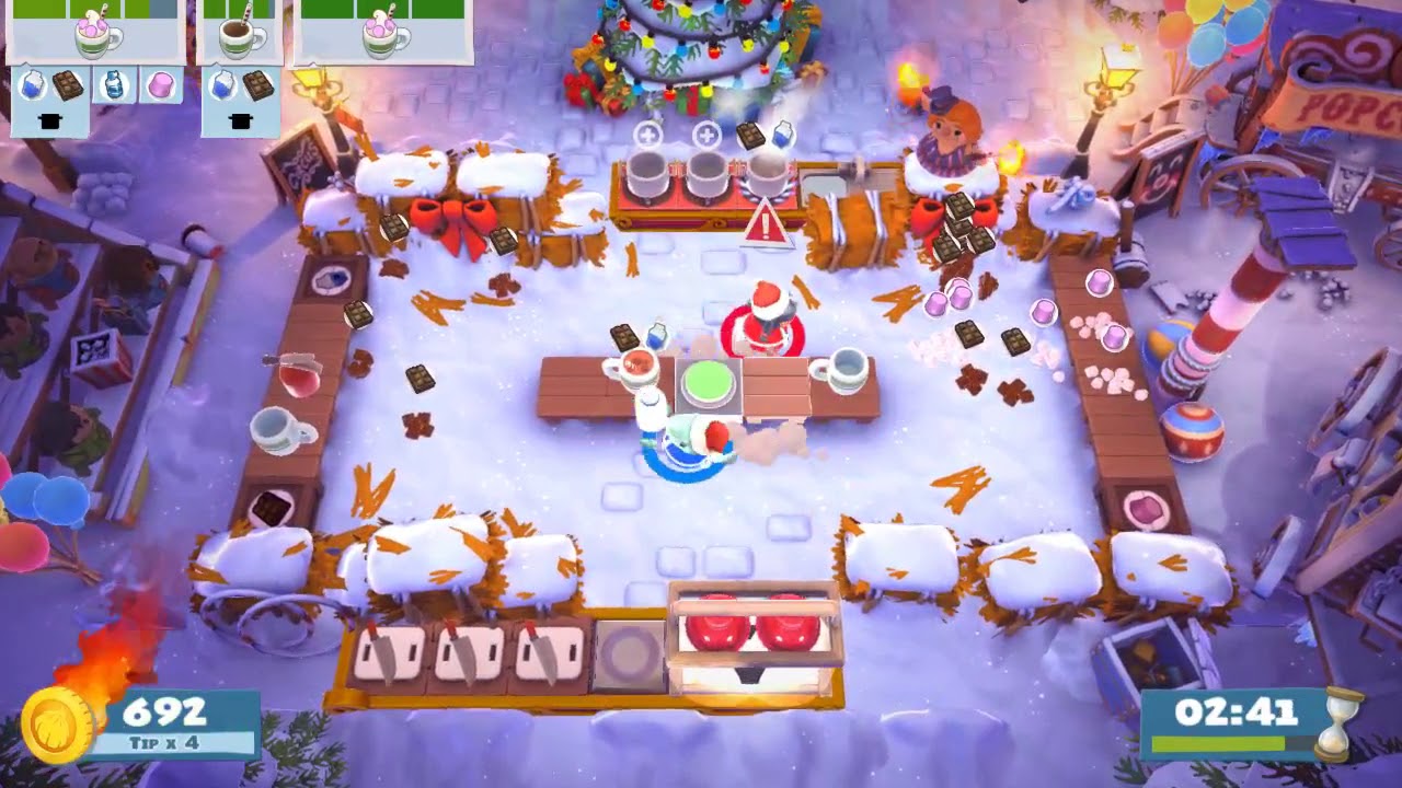Overcooked 2 - Winter Wonderland 1-1 :: 2 Players - Score: 2565