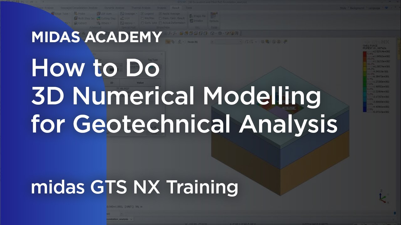 3D Numerical Modelling for Geotechnical Analysis | midas GTS NX | Geotechnical Design | Foundation