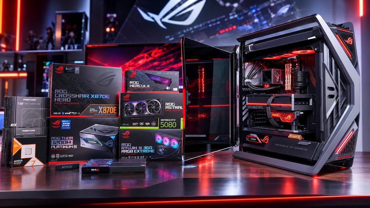 ULTIMATE ASUS ROG RTX 5080 ASTRAL | RYZEN 7 9800X3D GAMING PC BUILD | ASUS ROG Hyperion GR701