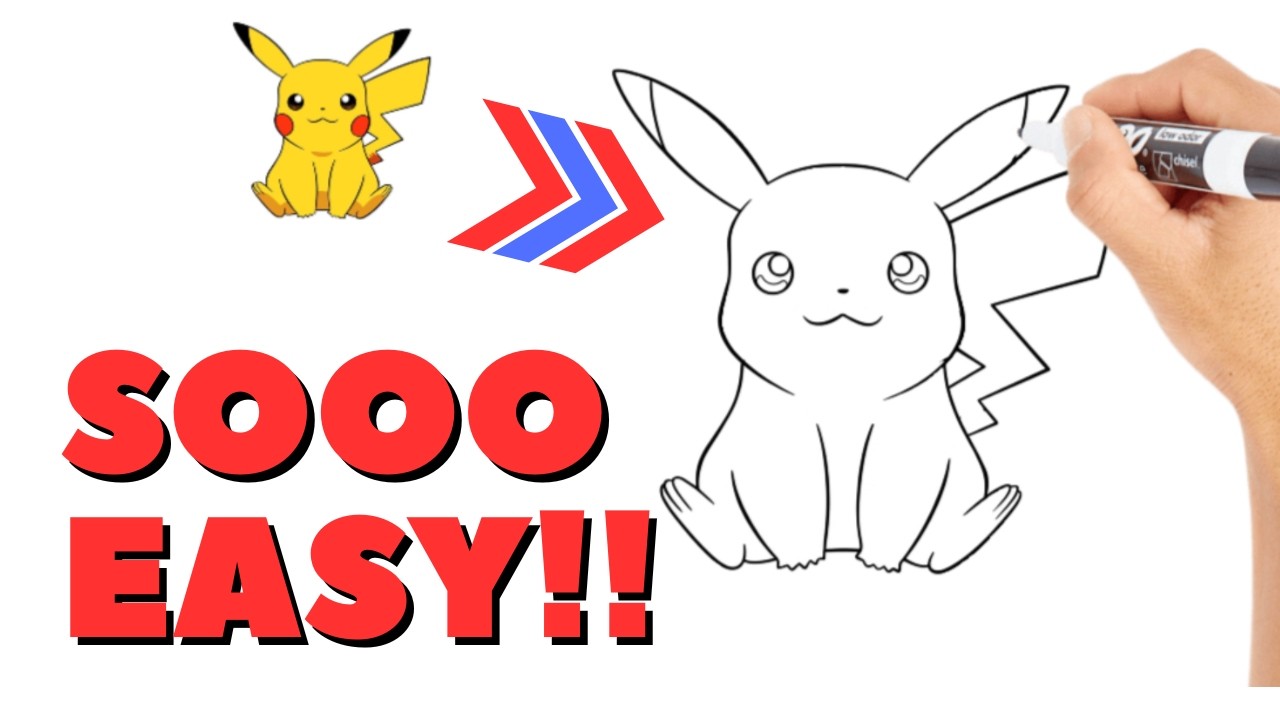 Pikachu Drawing Tutorial for Beginners!