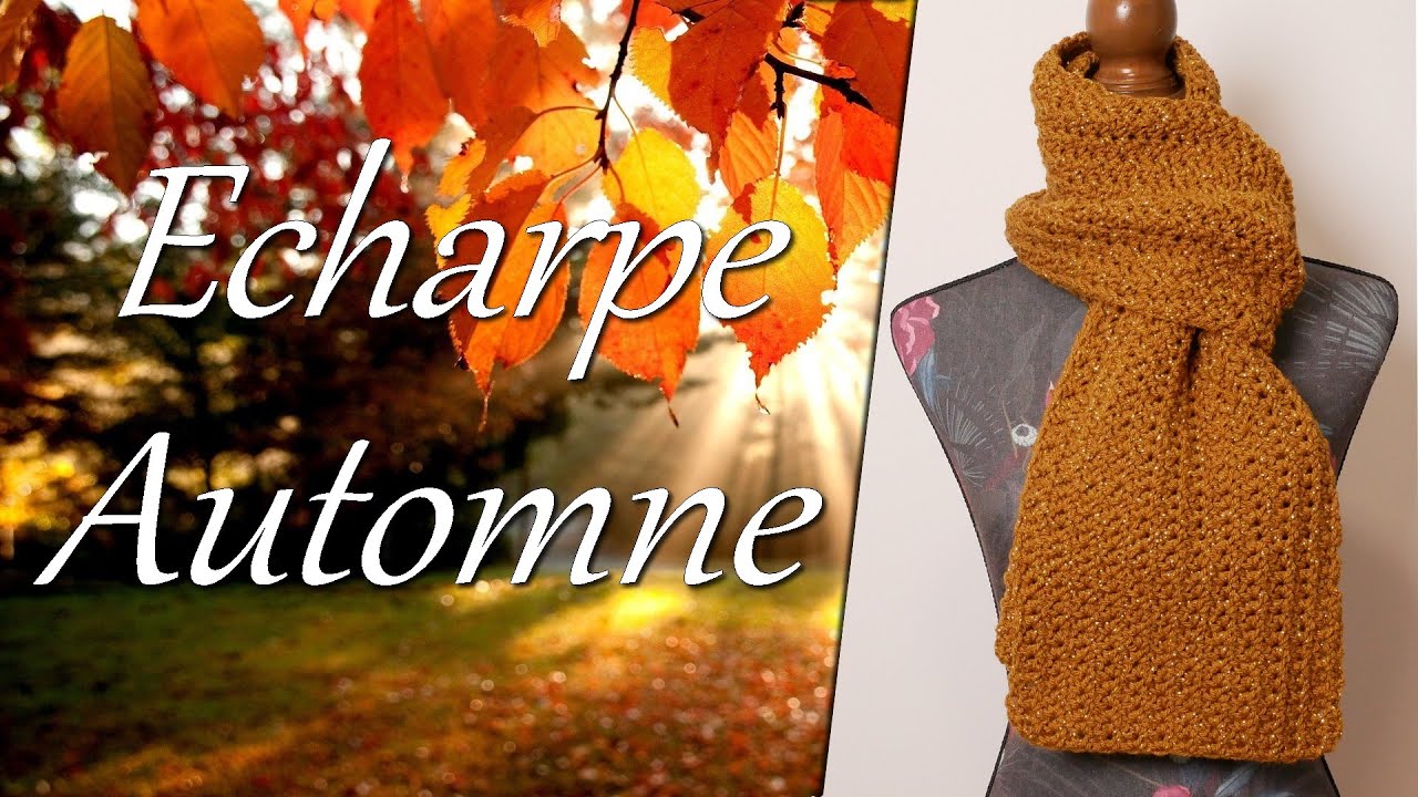 Tuto Echarpe Automne au point oursin au crochet
