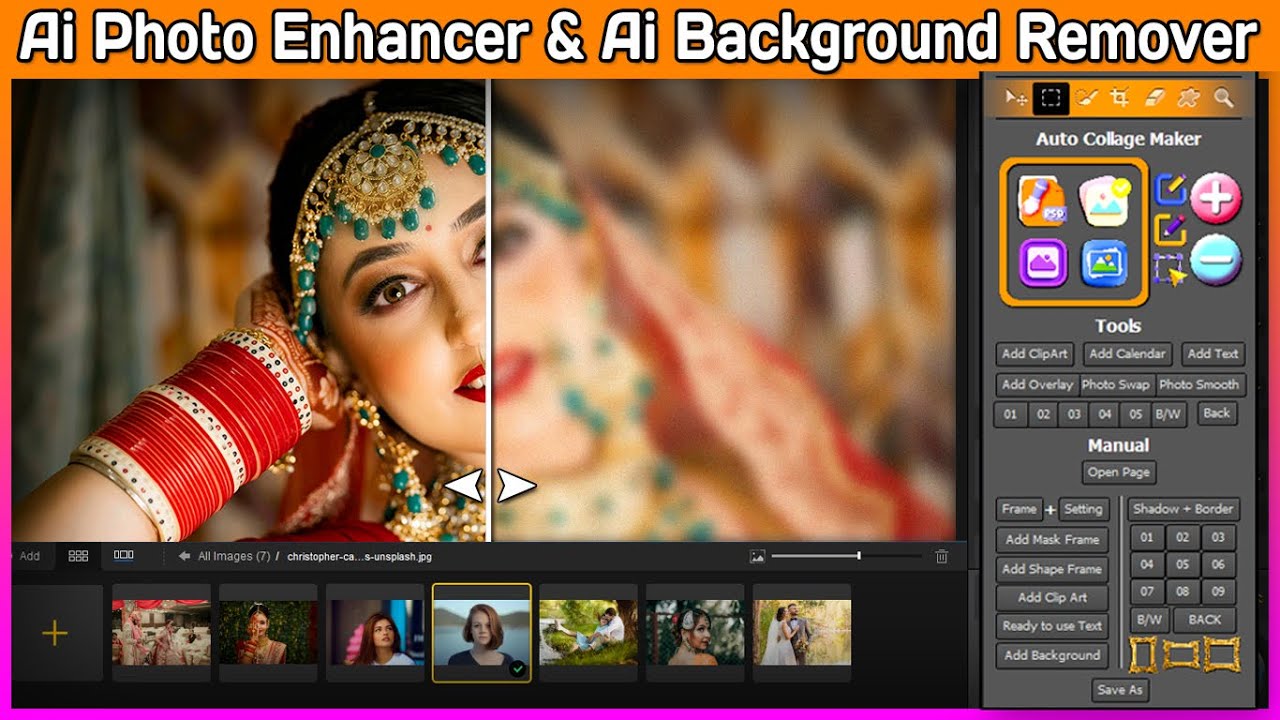 Ai Photo Enhancer & Ai Photo Background Remover l Background Remove without losing Hair Quality