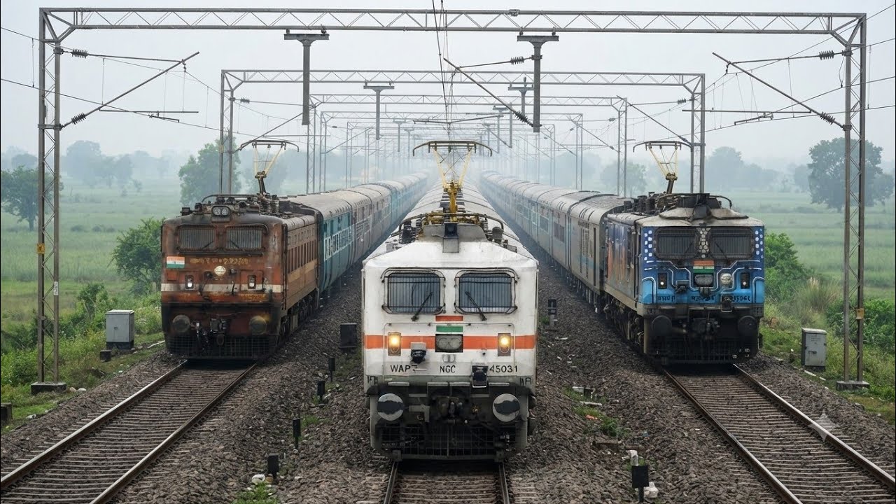 🔥 High Speed Corridor 130 Vs 110 Kmph Action POORVA + SARAIGHAT + TEBHAGA Express 