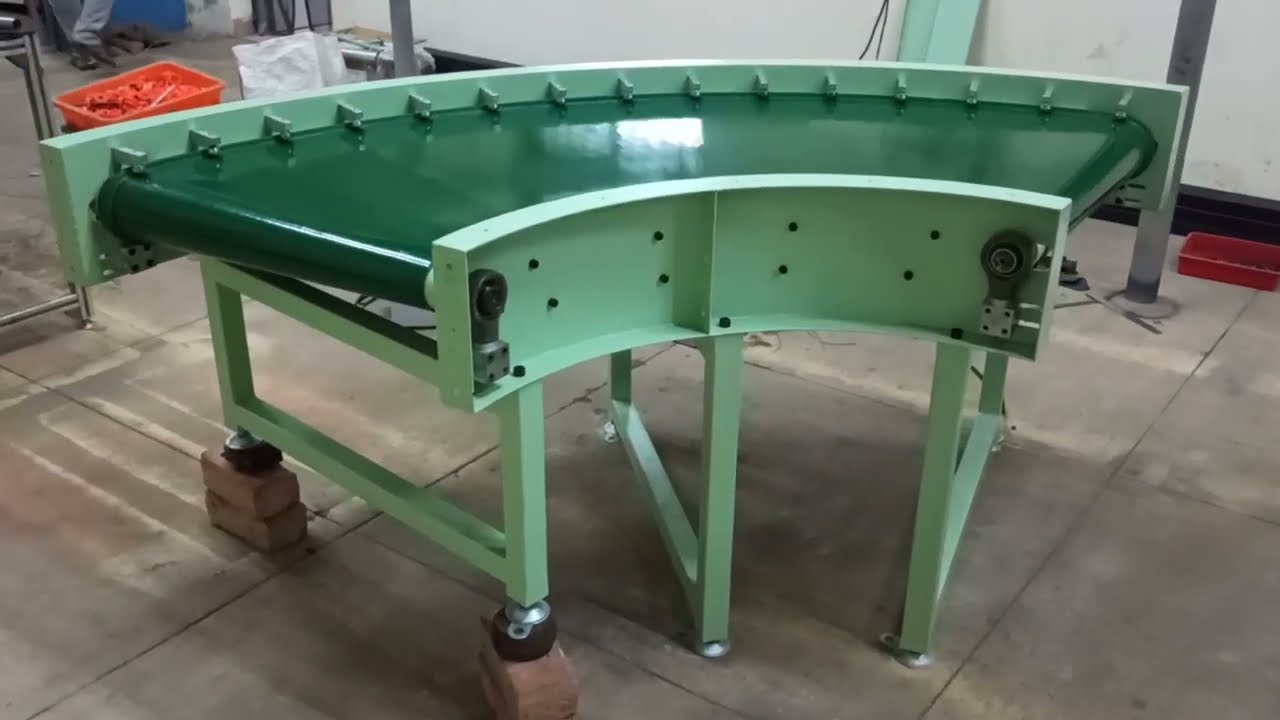 90&deg; Power Turn Curve Belt Conveyor #beltconveyor #conveyorbelts  #90degree #radius