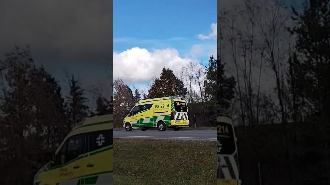 VS 2214 ambulanssi hälytysajossa shorts