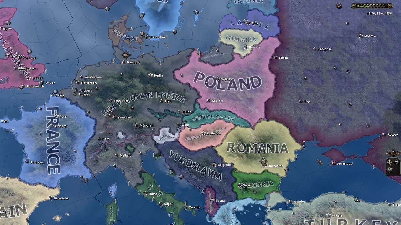 If Holy Roman Empire was still there - Hoi4 Timelapse