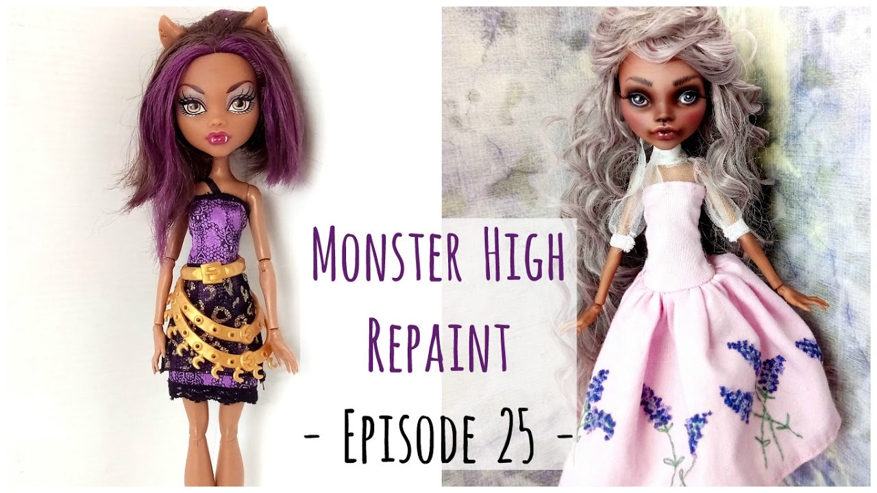 Lavender Girl - Custom Monster High Doll, Monster High Repaint, Doll Faceup, OOAK Doll - Episode 25