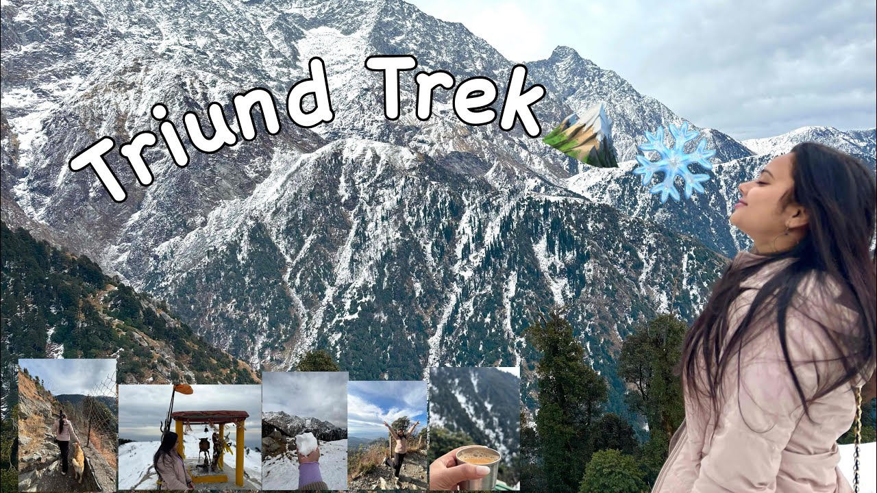 Triund Trek in Winters🏔️January 2025 | Dharamshala, Mcleodganj | Fun,tea,trekking,dog,snow,Top view