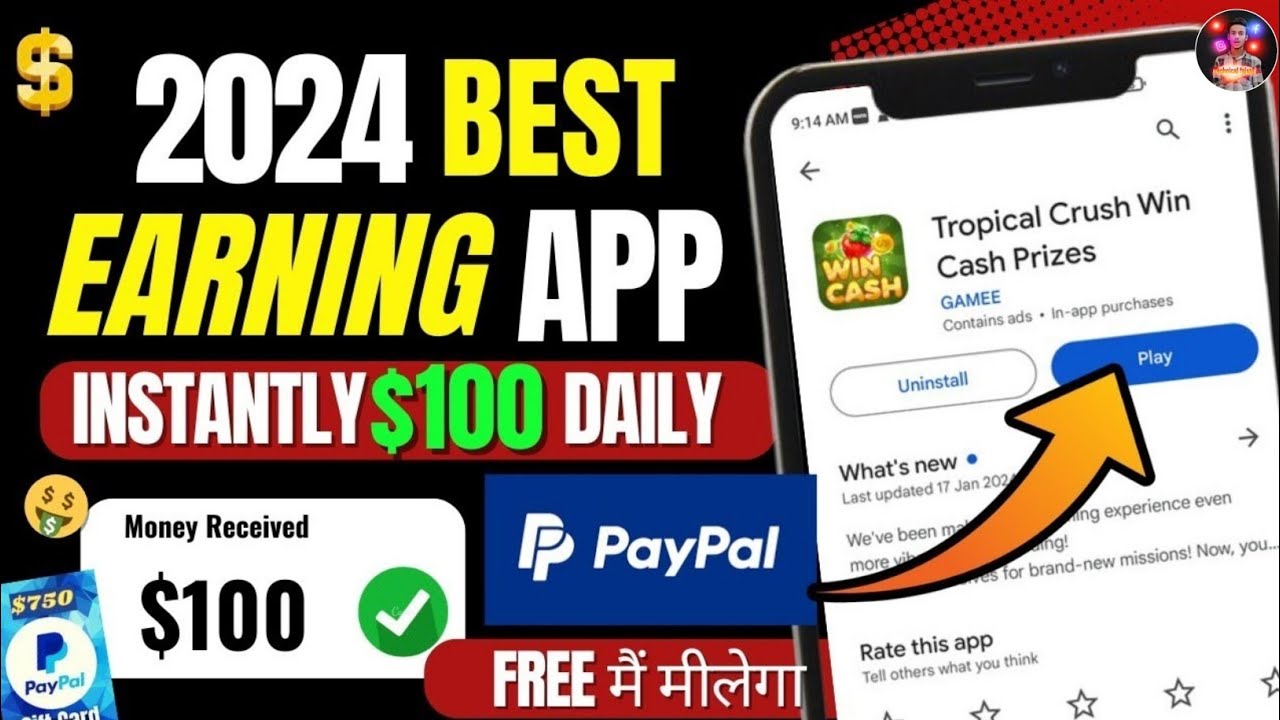 Tropical Crush Win Cash Prizes App Review | Tropical Crush Withdraw | Earn PayPal Money 2024