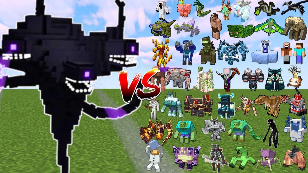 WITHER STORM vs EVERY BOSS MOB | Minecraft Mob Battle