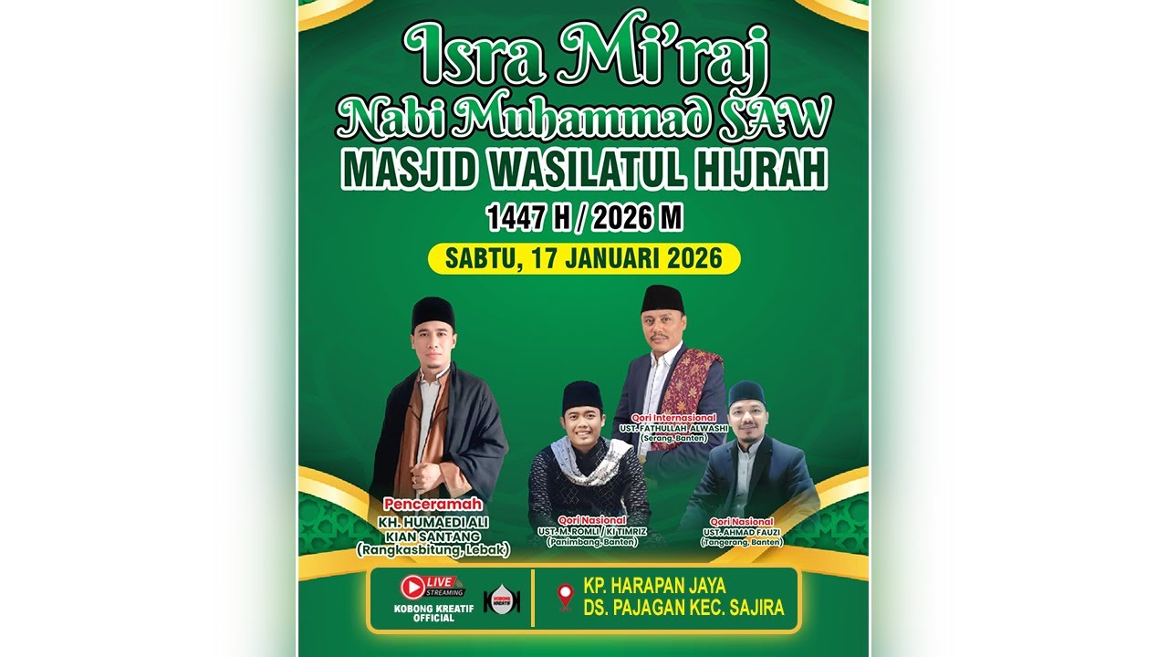 🛑LIVE PHBI MASJID WASILATUL HIJRAH KP. HARAPAN JAYA DS. PAJAGAN  KEC. SAJIRA