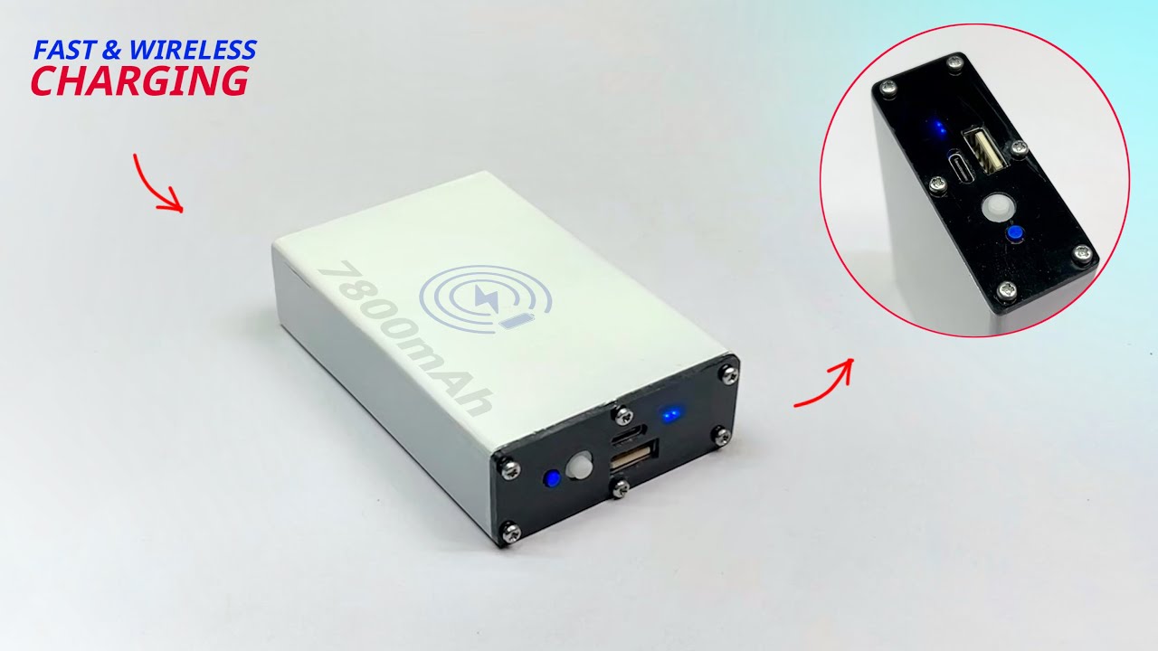 Make a Compact Size Power Bank - It looks small but it can be used for fast and wireless charging