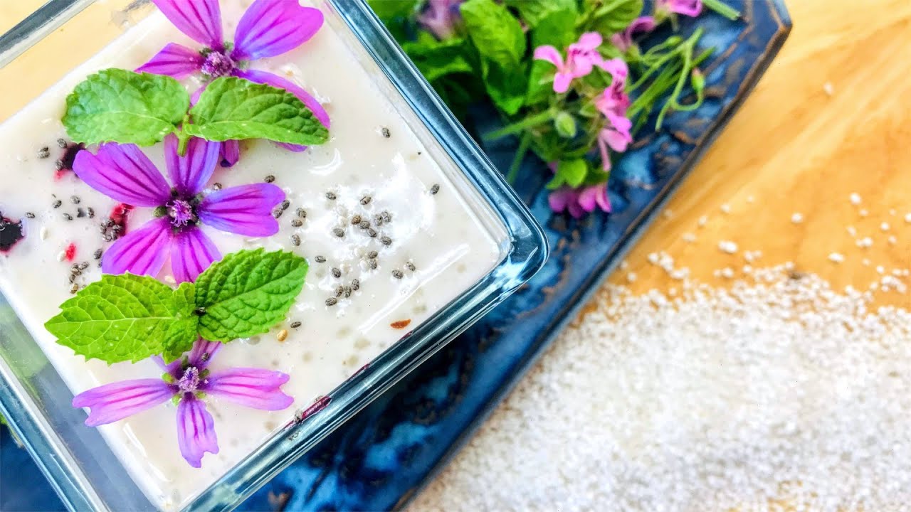 Pudíng con perlas de tapioca, leche de coco y tonka | Postre sencillo y exótico