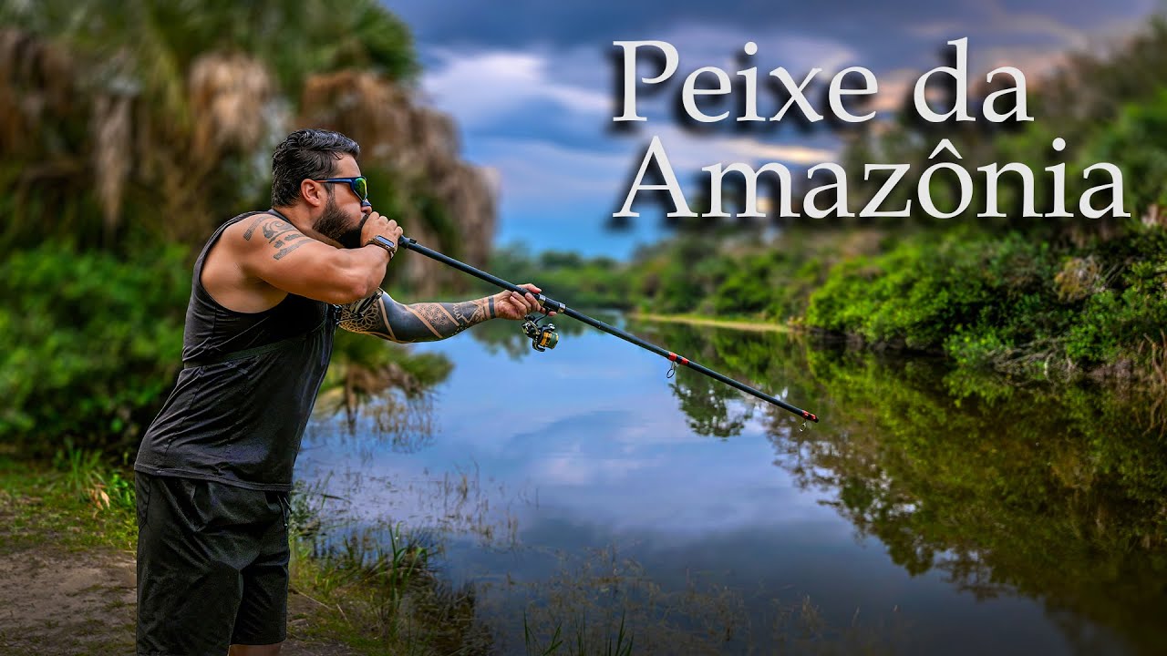 Pesca com ZARABATANA, Acertei um dos GRANDES e Fritei