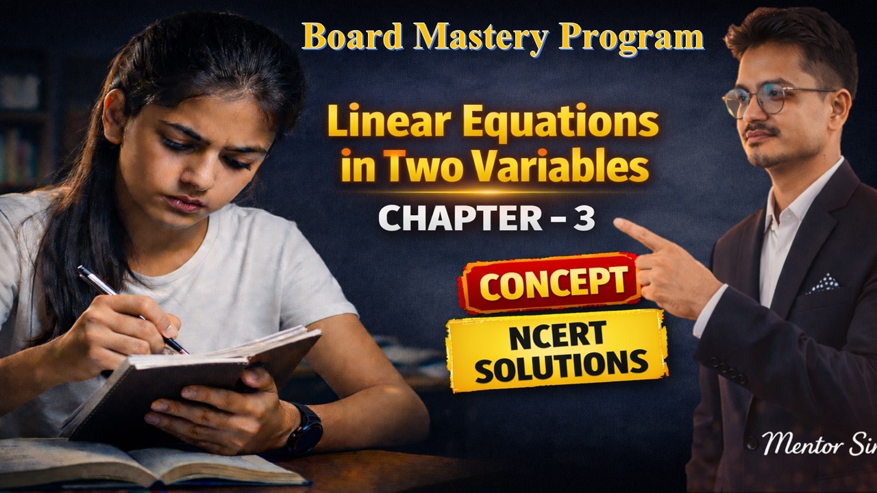 PAIR OF LINEAR EQUATIONS | Chapter 3 Class 10 Maths | Concept NCERT Questions SOLVED by Mentor Sir