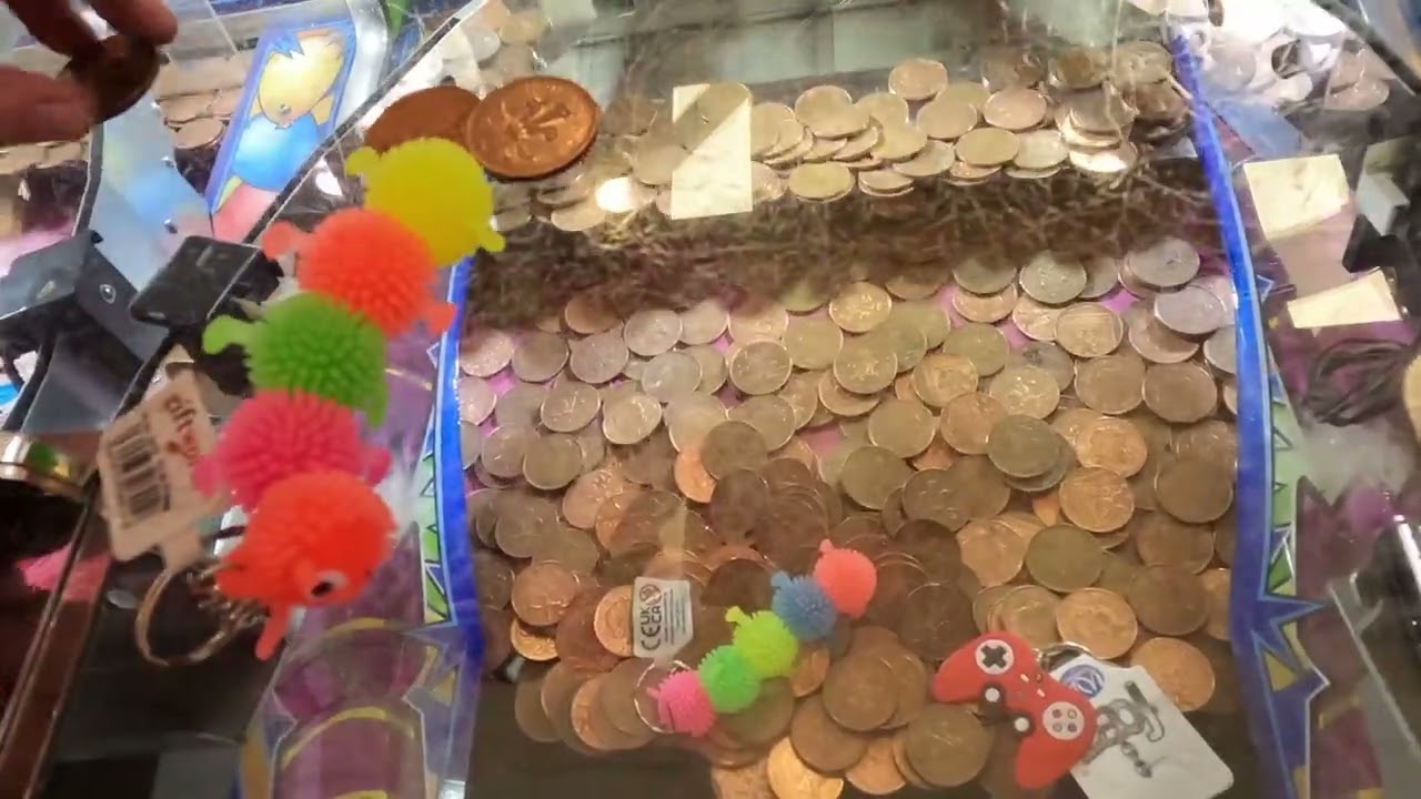 2p coin pusher - &pound;3.00, rapid fire, asmr.  Not a bad start