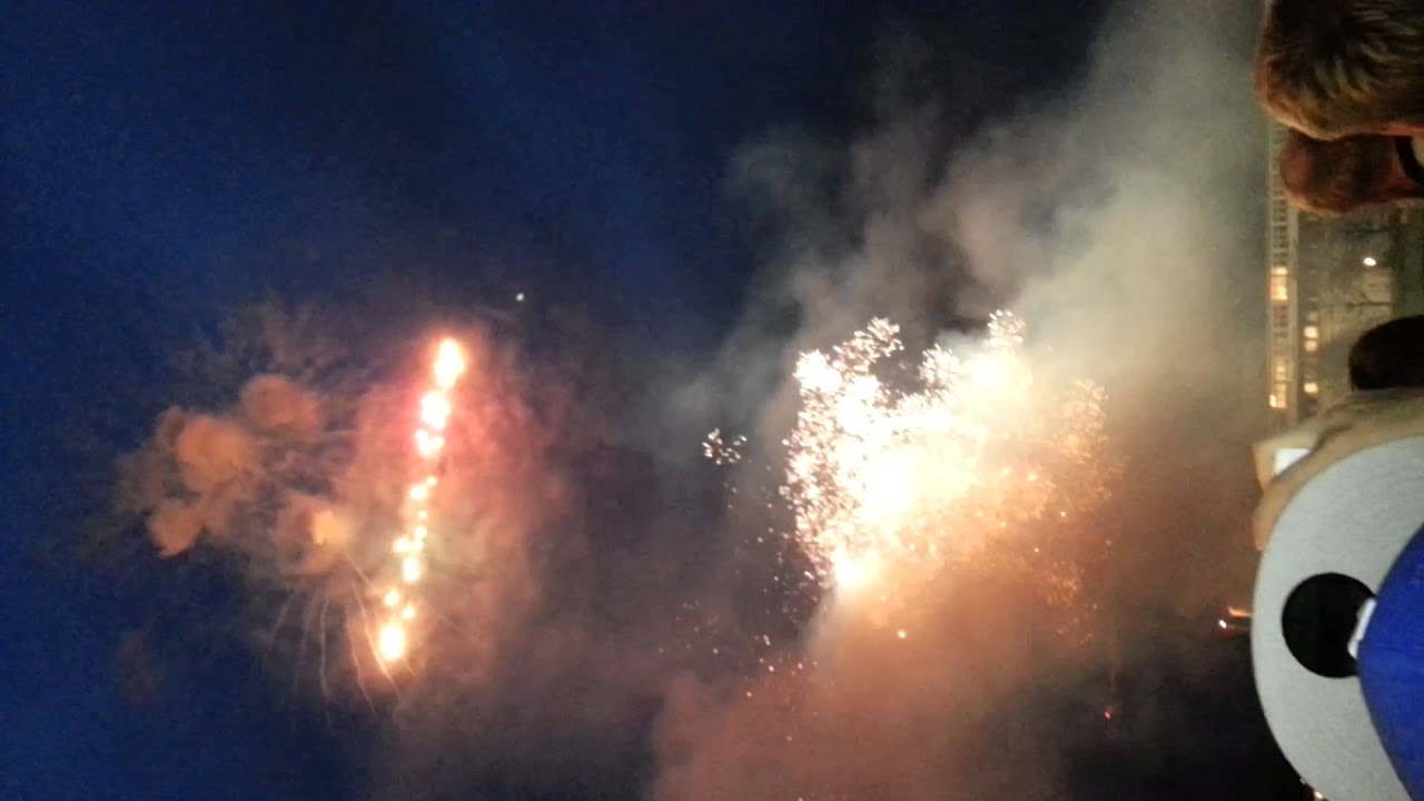Fireworks 17. may 2013 (Norway's national day 2013) 23.15, Festplassen, Bergen, Norway
