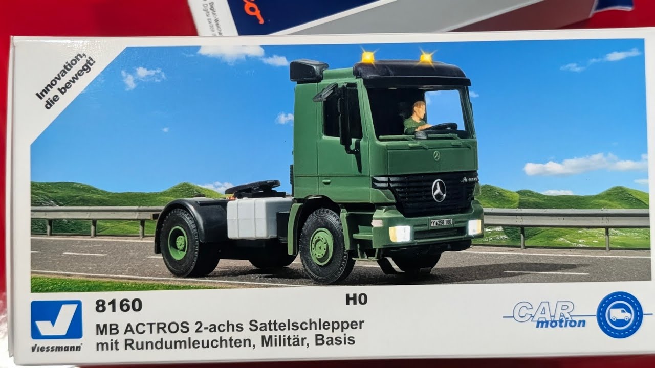 Новые приобретения Viessmann HO CarMotion 8160 MB Actros | Kibri trailer