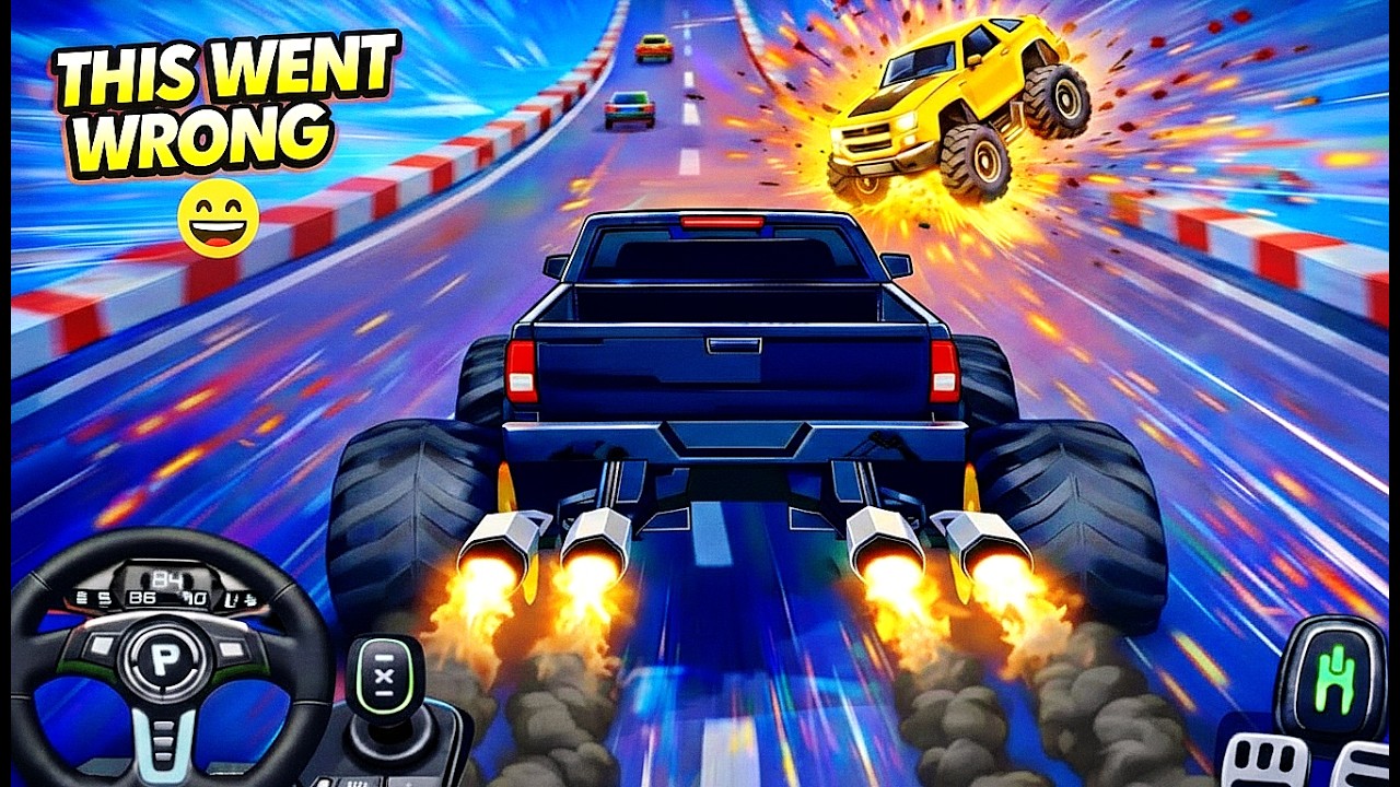 Mega Ramp Monster Car Racing 3D - Extreme Car Stunts -Android Gamepla #MegaRamp #3DGames #CarRacing