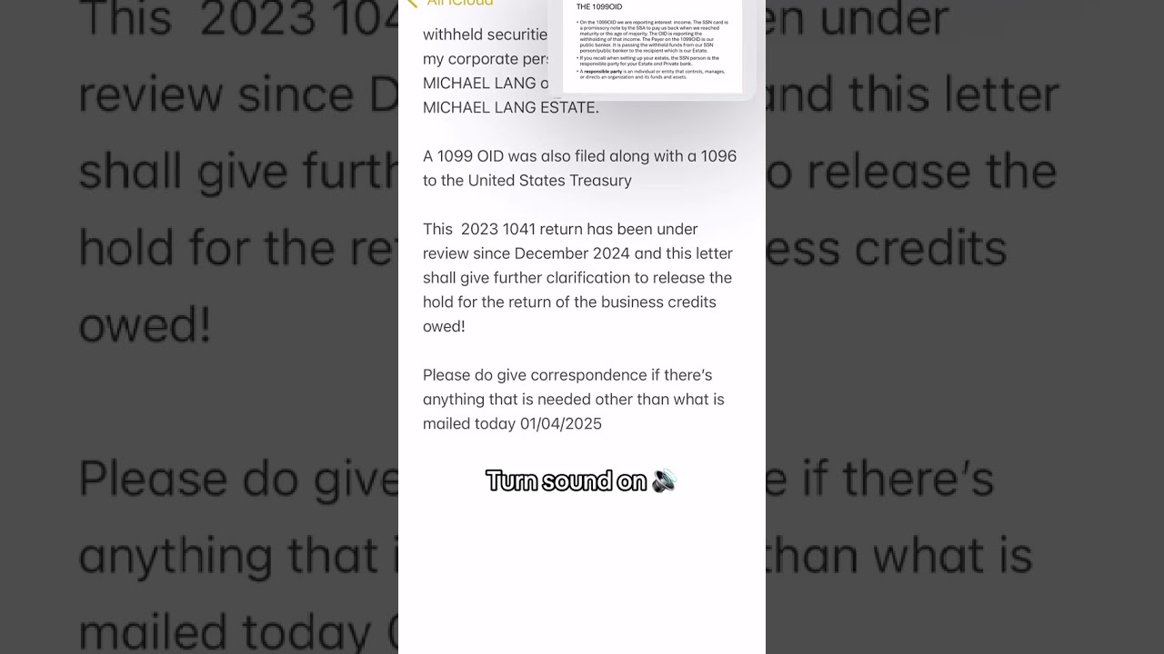 A Letter Of Context & Non-Descendant Letter Is Needed To Release The Funds From Your 1041 Return
