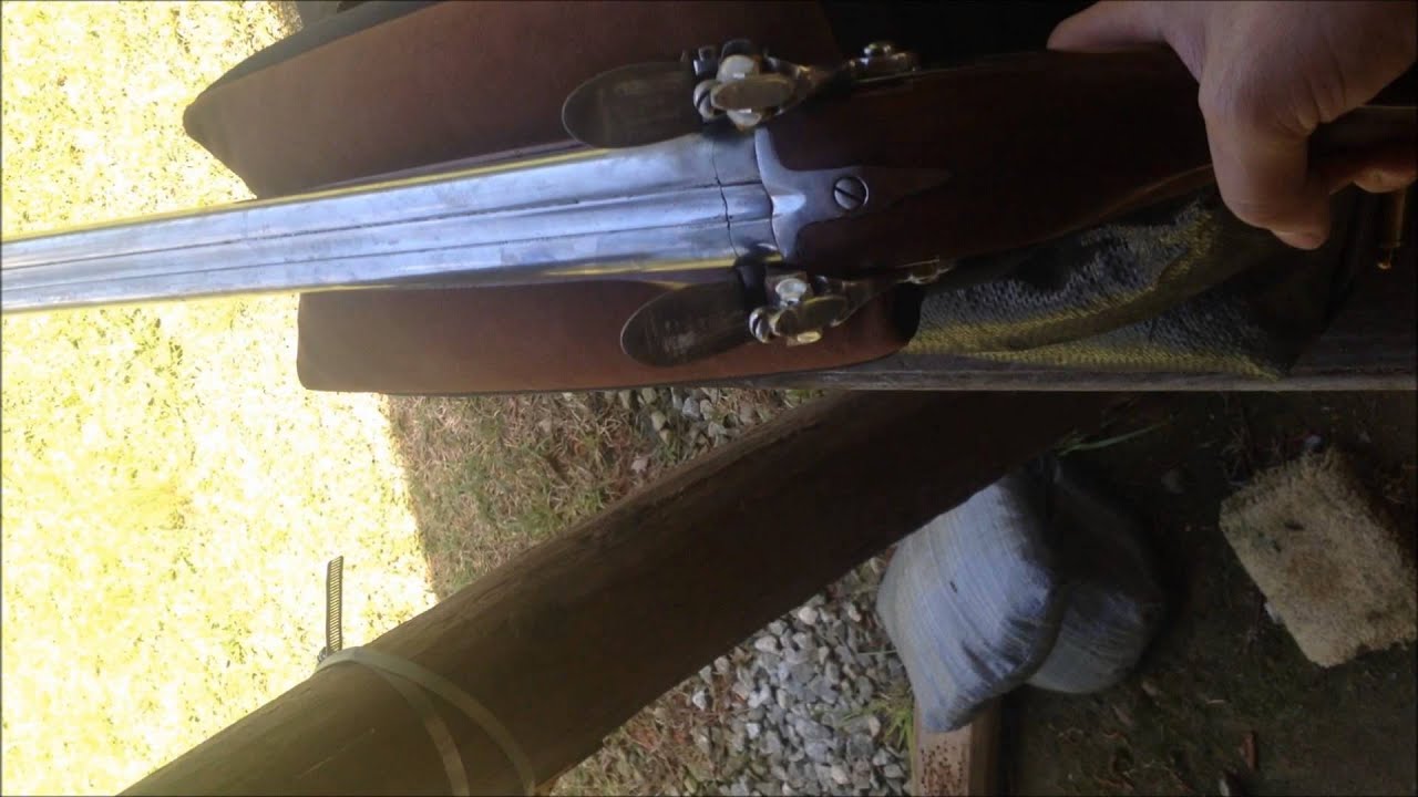 Double Barrel Flintlock Shotgun in action!