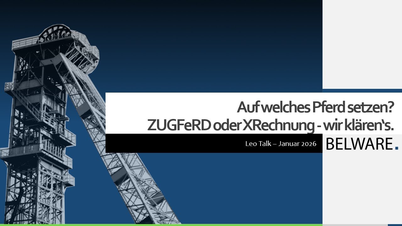 Leo Talk: Auf welches Pferd setzen? ZUGFeRD oder XRechnung - wir klären's.(Januar 2026)
